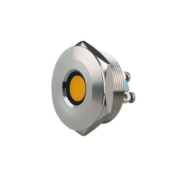 30Mm Fltpmi Ylw 3Vdc W/Term, Dialight, Mfr#: 623-1301-304F